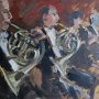 Koncert III, olej na płycie, 38cm x 42cm, 2010r. [RK10]